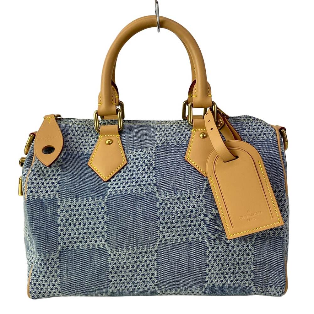 Louis Vuitton Speedy Bandouliere 25 LV Birds Damier Denim Handbag N40700